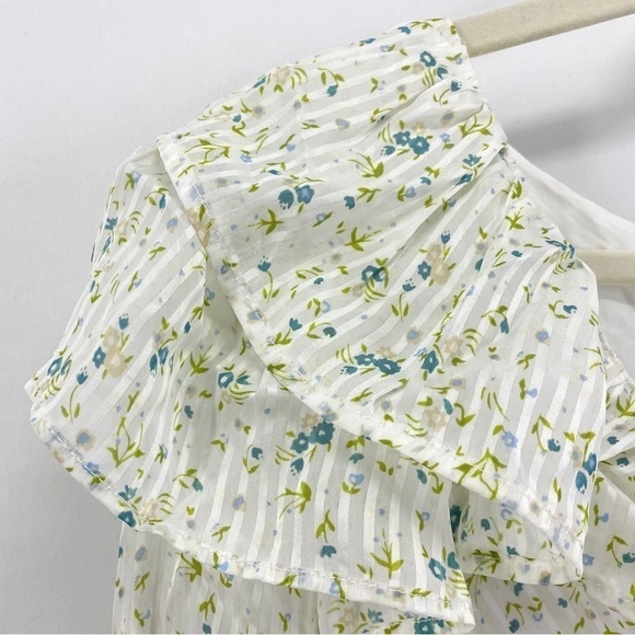 FREE People Sweetest Thing Floral Ruffle Satin Mini Dress - Picture 10 of 12